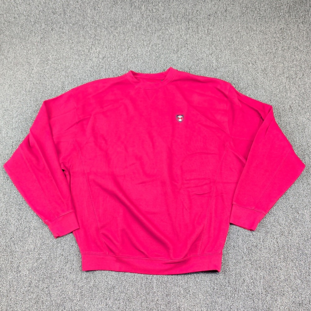 Ahead Authentics Preppy Pima Cotton Sweatshirt Medium Red Country Club Dadcore